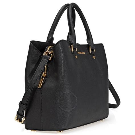 michael kors savannah large satchel black|Savanah Large Saffiano Leather Satchel .